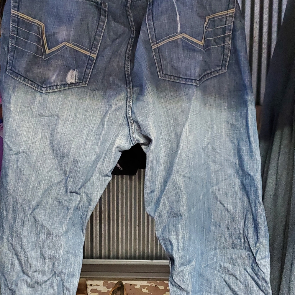 Mens Vans blue jeans straight leg size 34 x 30